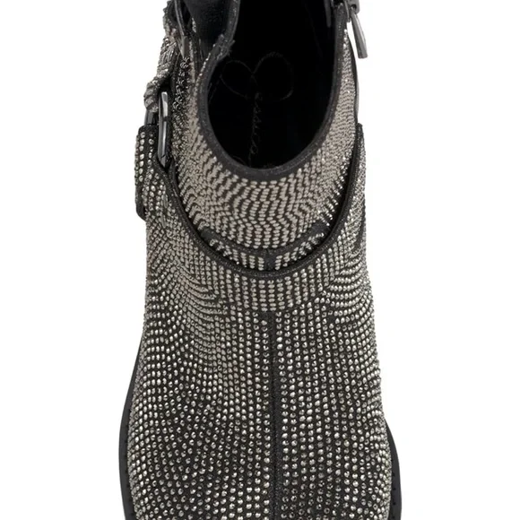 Jessica Simpson Womens Ceridwen Satin Block Heel Ankle Boots - Picture 5 of 9